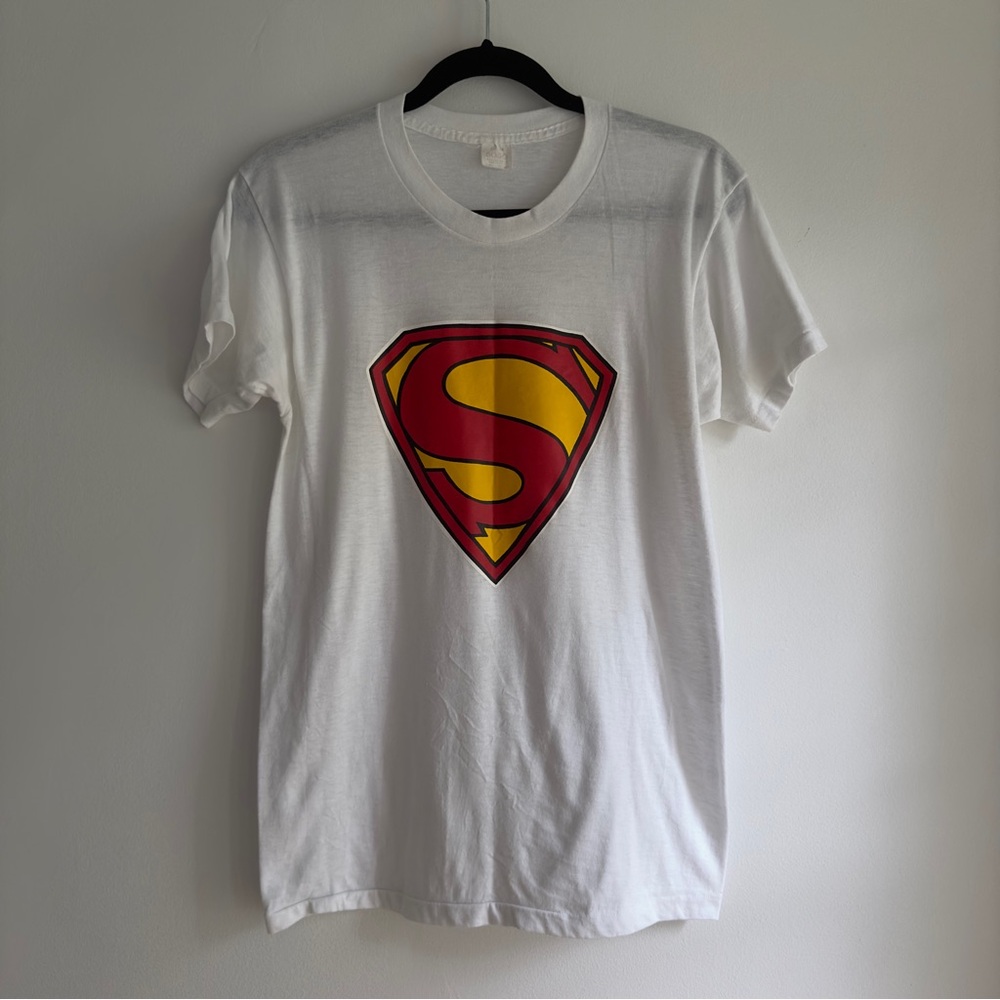 Vintage 70's/80's Single Stich 1940's Superman Logo T-Shirt